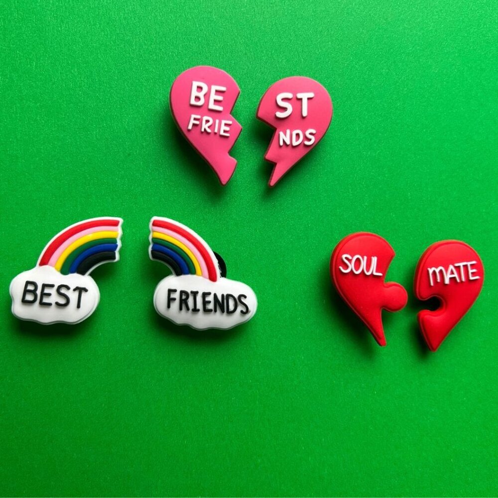 Best Friends SoulMate Crocs Shoe Charms Set of 6 - jibbitz Charms